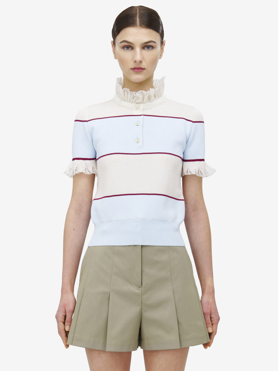 ALEXANDER MCQUEEN - Striped Polo Shirt - Item 839850Q1BER4332